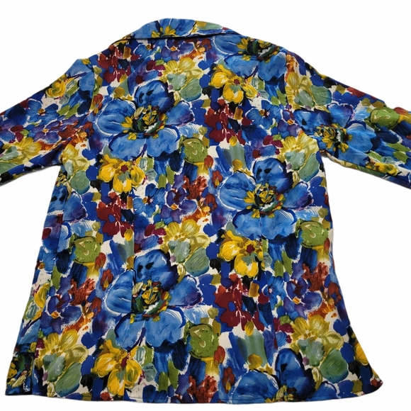 Vintage 80's/90's Joanna Floral Blouse Sz Small - Picture 5 of 7